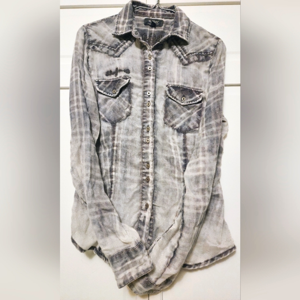 Silver Jeans Long Sleeve Plaid Button-up